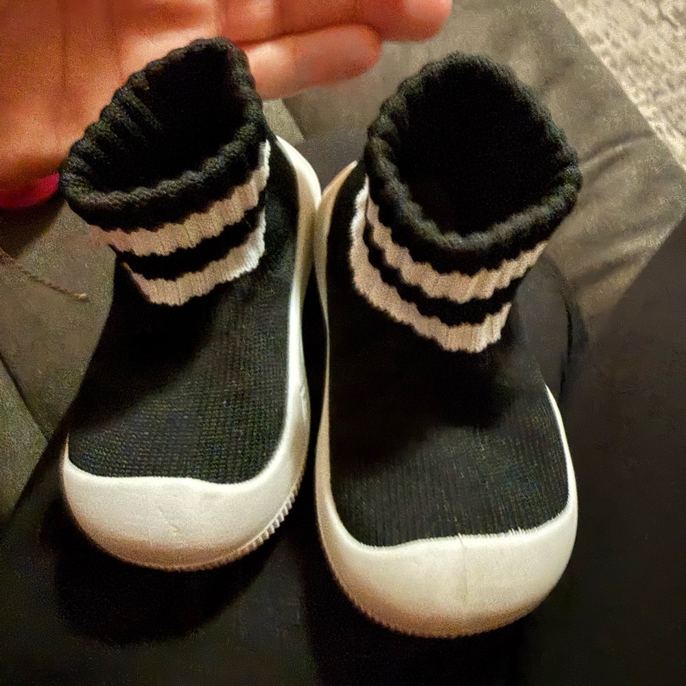 Black and White Kids Shoes